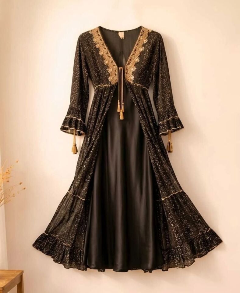 İthal Bohem Desen Uzun Kimono