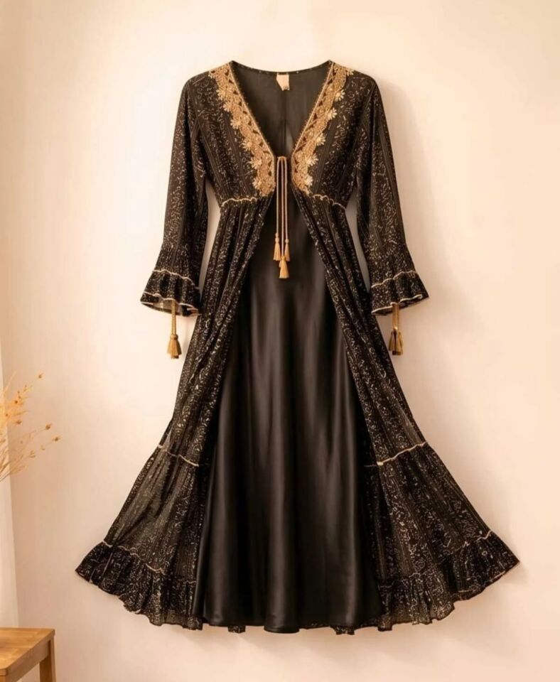 İthal Bohem Desen Uzun Kimono