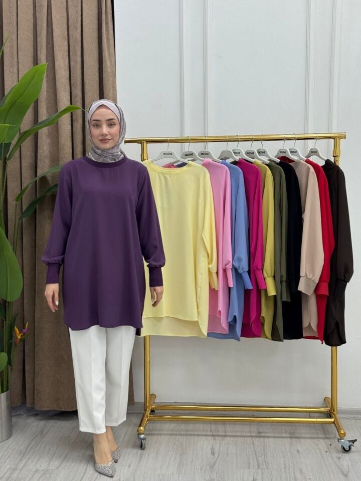Linda Kumaş Düz Kesim Tunik
