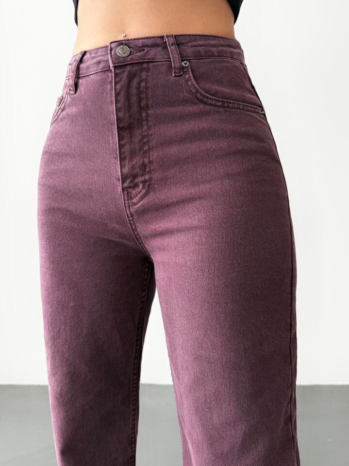 Yüksek Bel Bol Kesim Jean Pantolon