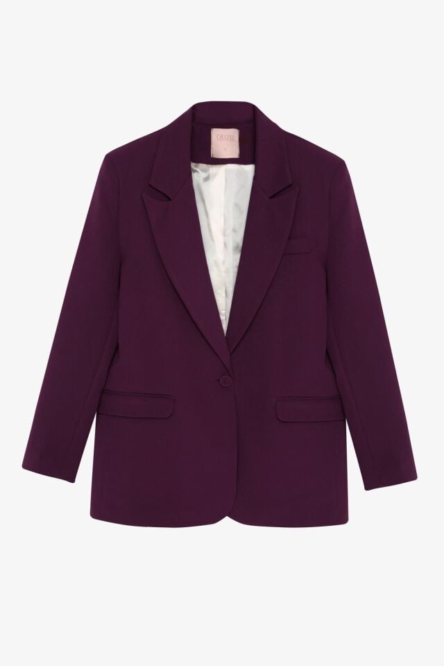 Oversize Blazer Ceket Mürdüm