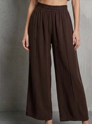 Çimalı Pantalon Kahverengi