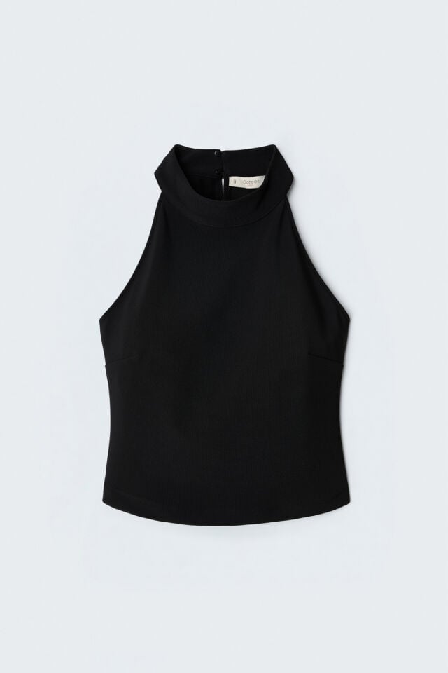 Halter Yaka Body - Siyah